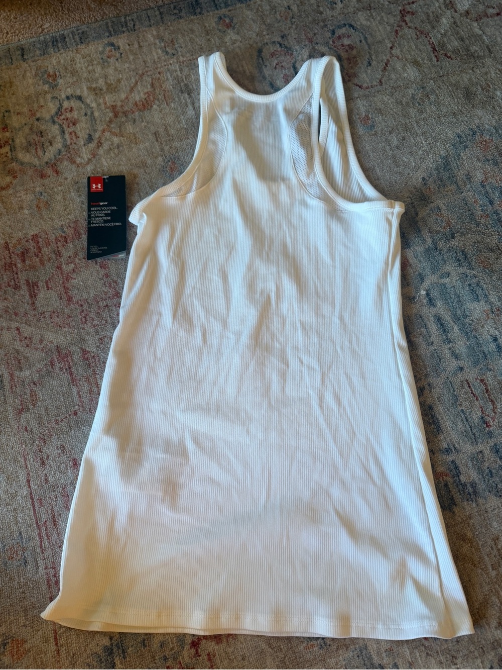 Under Armour White Ribbed Racerback Tank - Picture 4 of 4